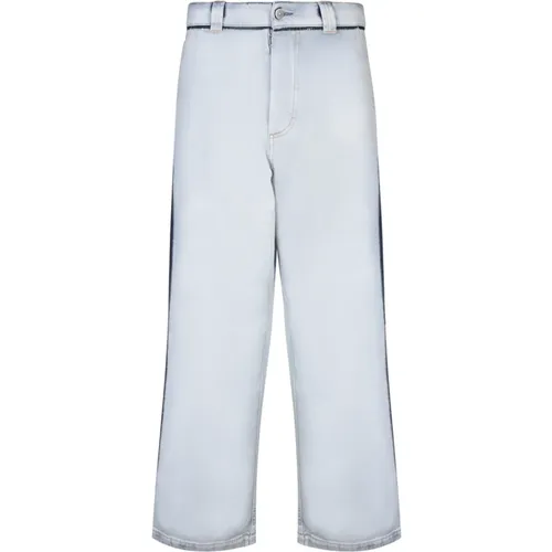 Tapered Leg Cotton Jeans with Belt Loops , male, Sizes: W30 - Maison Margiela - Modalova