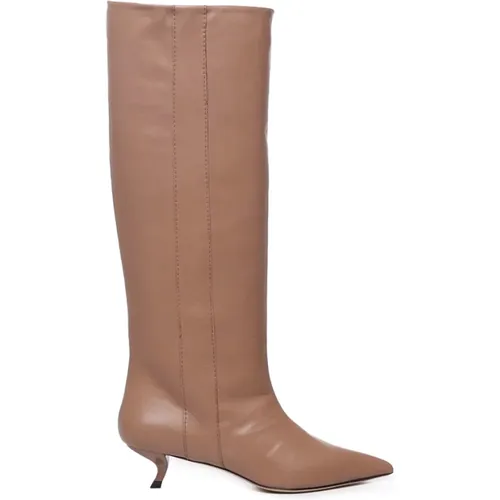 Nude Leather Boots , female, Sizes: 4 UK, 5 UK - Alchimia - Modalova