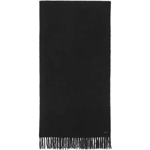 Winter Scarves, female, , Size: ONE SIZE Fringed Scarf with Ring-Bound Design - Saint Laurent - Modalova