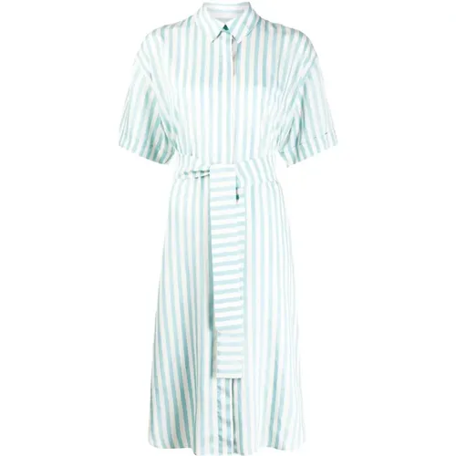 Striped Silk Shirt Dress , female, Sizes: S, XS - PS By Paul Smith - Modalova