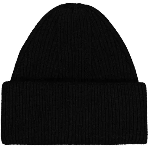 Beanies, unisex, , Size: ONE SIZE Cashmere Ribbed Beanie Hat - Laneus - Modalova