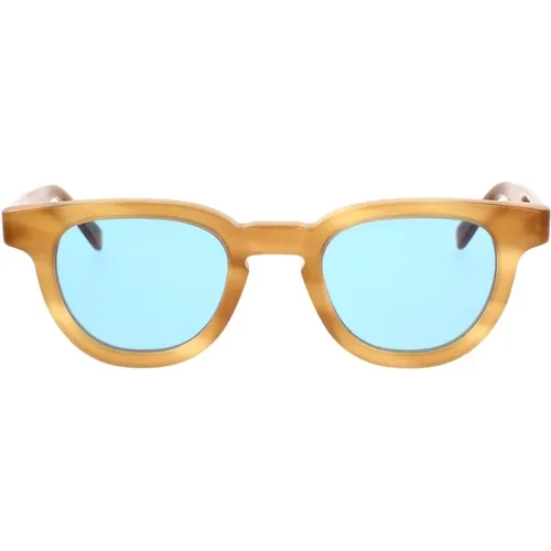 Stylish Sunglasses with Amber Frame and Blue Lenses , unisex, Sizes: 48 MM - Retrosuperfuture - Modalova