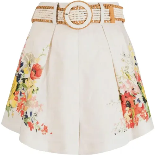 Linen Summer Shorts , female, Sizes: XS, S - Zimmermann - Modalova
