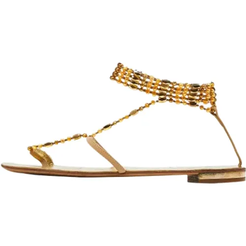 Pre-owned Sandals, female, , Size: 8 1/2 US Pre-owned Leather sandals - Giuseppe Zanotti Pre-owned - Modalova