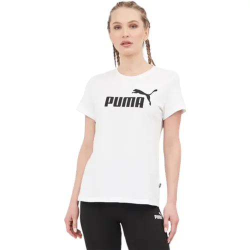 T-Shirts, female, , Size: L Essential Logo Tee for Women - Puma - Modalova