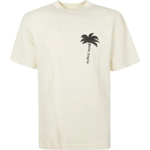 T-Shirts und Polos Off White Black , Herren, Größe: M - Palm Angels - Modalova