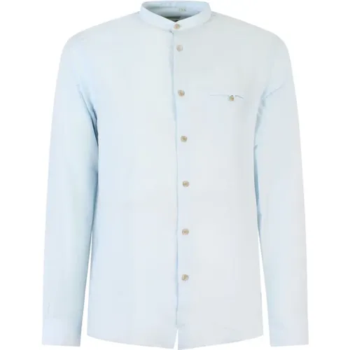 Korean Collar Long Sleeve Shirt , male, Sizes: 4XL, 3XL - Liu Jo - Modalova