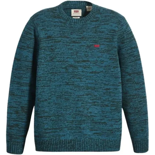 Levi's, Round-neck Knitwear, male, , Size: L Ocean Depths Sweater - Levis - Modalova