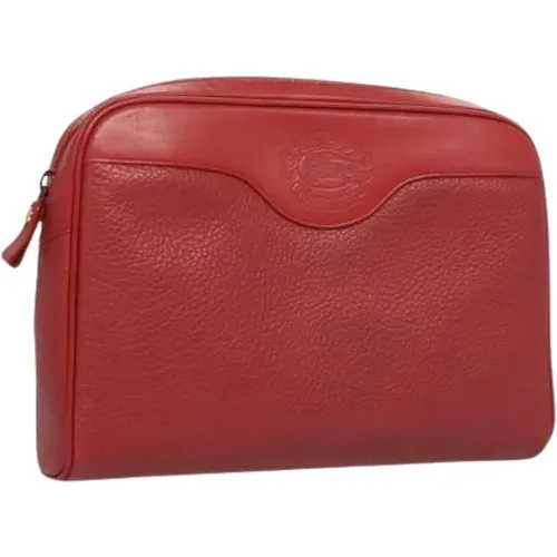 Pre-owned Clutches, female, , Size: ONE SIZE Pre-owned Leather Pouch - Burberry Vintage - Modalova