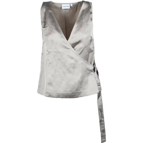 Sleeveless Tops, female, , Size: 2XL top - Calvin Klein - Modalova