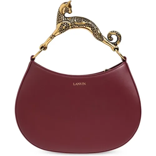 Bordeaux Hobo Cat Leder Tasche - Lanvin - Modalova