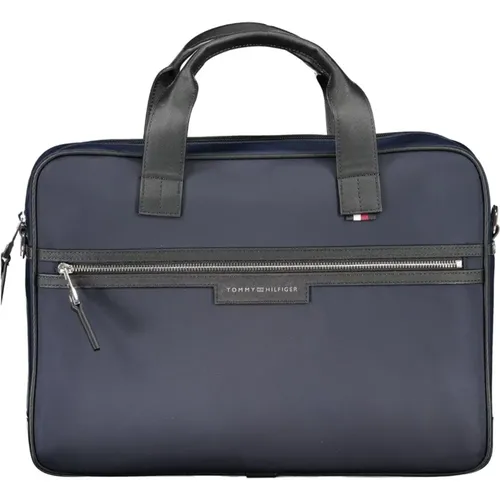 Laptop Bags & Cases, male, , Size: ONE SIZE Men's Briefcase with Laptop Compartment - Tommy Hilfiger - Modalova