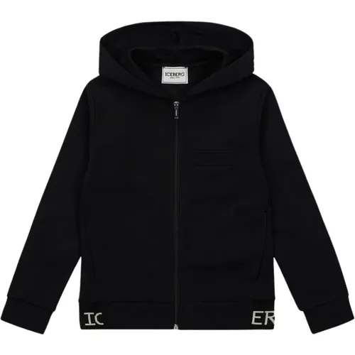 Kids - sweatshirt with hood and junior collection zip - Iceberg - Modalova