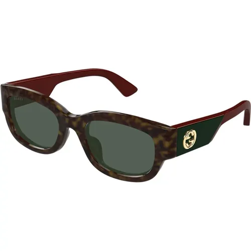 Stylish Sunglasses with Havana Frame , unisex, Sizes: 54 MM - Gucci - Modalova