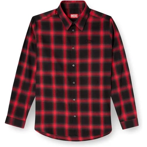 Casual Shirts, male, , Size: L S-Simply Check Shirt - Diesel - Modalova