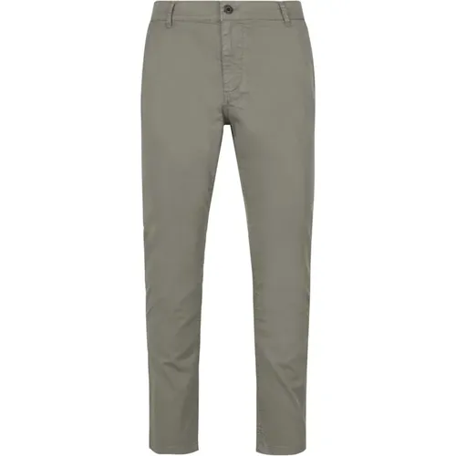 Chinos, male, , Size: W30 Stretch Cotton Piqué Effect Chino Pants - BomBoogie - Modalova