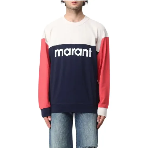 Sweatshirts, male, , Size: L Green Colorblock Sweatshirt - Isabel marant - Modalova