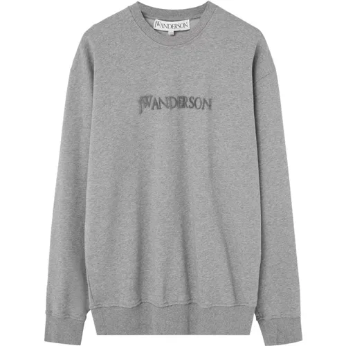 Sweatshirts, male, , Size: XL Logo Embroidery Sweatshirt - JW Anderson - Modalova