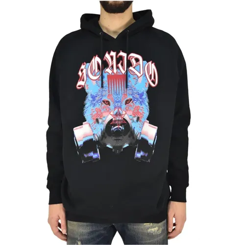 Hoodies, male, , Size: M Cotton Hooded Sweatshirt - Marcelo Burlon - Modalova