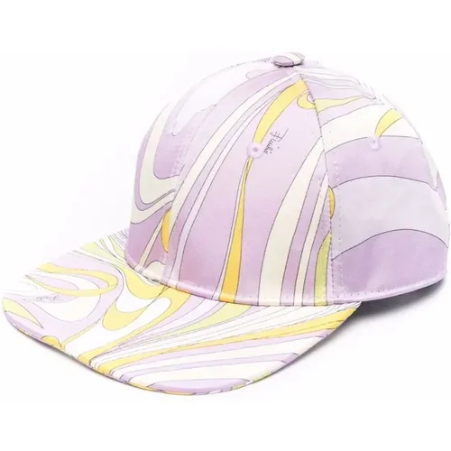 Caps, female, , Size: S Nuages Print Baseball Cap - EMILIO PUCCI - Modalova