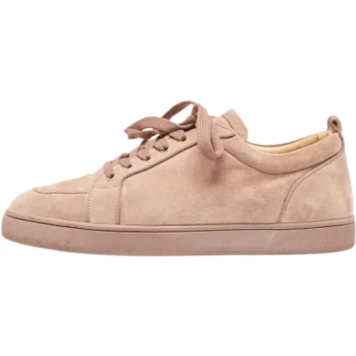 Pre-owned Sneakers, male, , Size: 10 1/2 US Pre-owned Suede sneakers - Christian Louboutin Pre-owned - Modalova