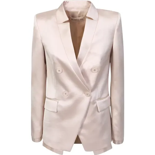 Womens Clothing Jacket Ss23 , female, Sizes: XS, S, 2XS - Blanca Vita - Modalova