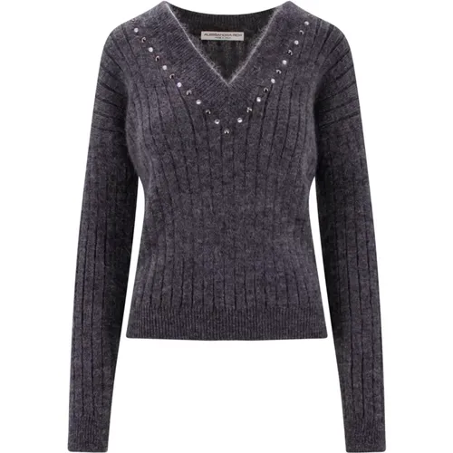 Women`s Clothing Knitwear Grey Aw23 , female, Sizes: 2XS - Alessandra Rich - Modalova