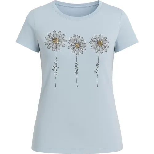 T-Shirts, female, , Size: L Light Sparkle T-shirt Polo - Clips - Modalova