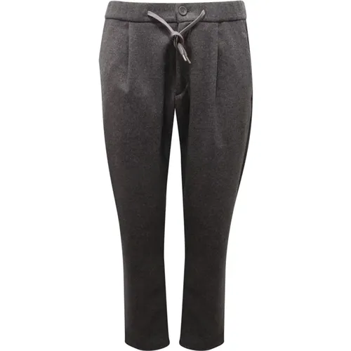 Cropped Trousers, male, , Size: S Wool Blend Trousers - Herno - Modalova