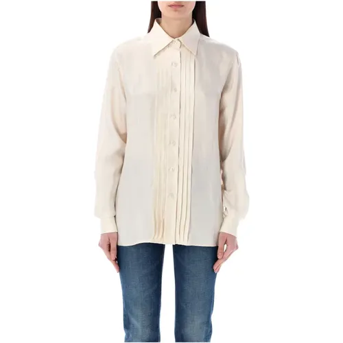 Elegante Seiden Twill Plisse Bluse - Tom Ford - Modalova