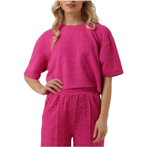 Fuchsia Trendy T-shirt Clara , Damen, Größe: M - REFINED DEPARTMENT - Modalova