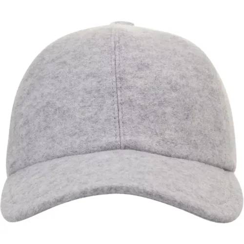 Caps, male, , Size: XL Grey Cashmere Baseball Hat - Fedeli - Modalova