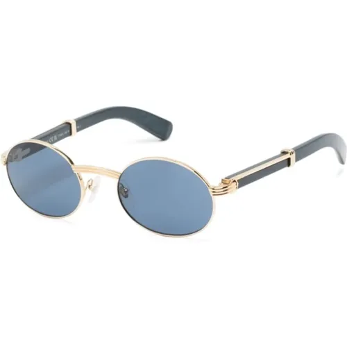 Sunglasses, male, , Size: 53 MM Gold Sunglasses with Accessories - Cartier - Modalova