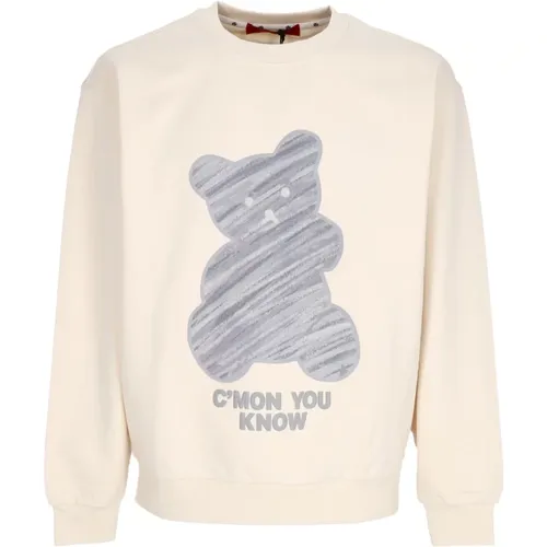 Sweatshirts, male, , Size: L Lightweight Crewneck Sweatshirt Cream - Acupuncture - Modalova