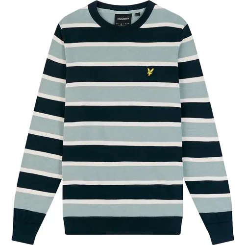 Gestreifter Rundhalspullover , Herren, Größe: L - Lyle & Scott - Modalova