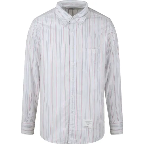 Multicolour Striped Oxford Shirt , male, Sizes: M - Thom Browne - Modalova