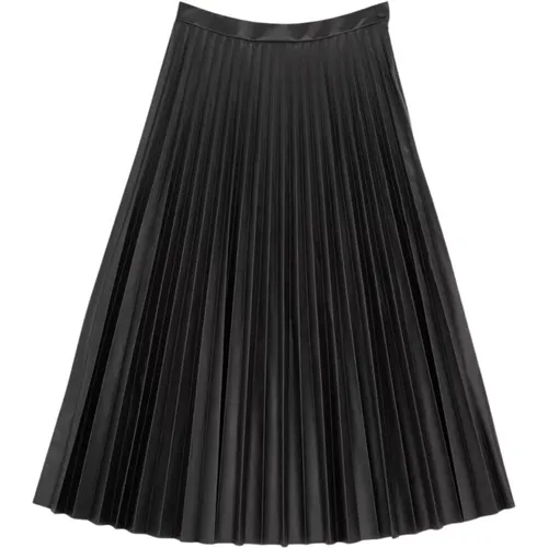 Midi Skirts, female, , Size: S Pleated Midi Skirt - MM6 Maison Margiela - Modalova