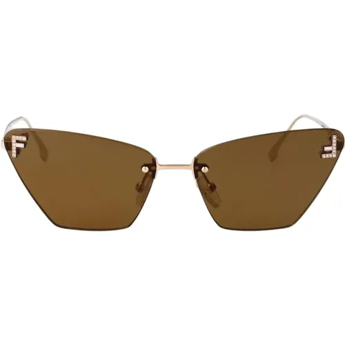 Sunglasses, female, , Size: ONE SIZE First Crystal Cat Eye Sunglasses - Fendi - Modalova