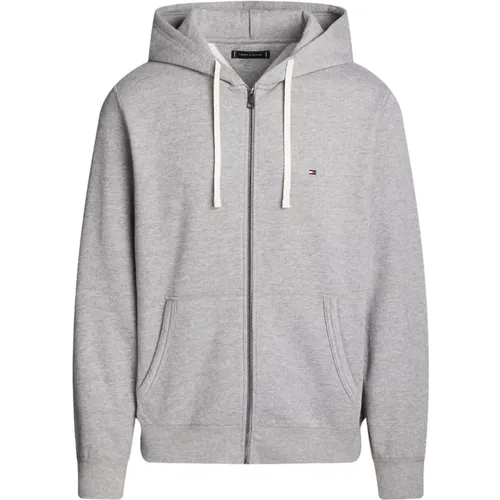 Zip-throughs, male, , Size: 2XL Stylish Sweatshirt for Men - Tommy Hilfiger - Modalova