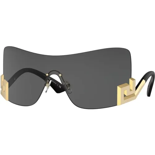 Gold Grey Sunglasses , female, Sizes: 40 MM - Versace - Modalova