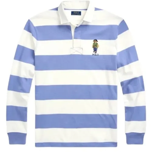 Polo Shirts, male, , Size: XL Rugby Polo Bear Long Sleeve Shirt - Polo Ralph Lauren - Modalova