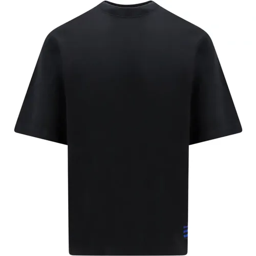 Schwarzes Crew-neck T-Shirt mit EKD Patch , Herren, Größe: L - Burberry - Modalova