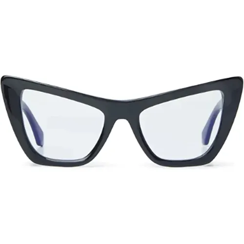 Stylish Blue Block Optical Frames , female, Sizes: 52 MM - Off White - Modalova