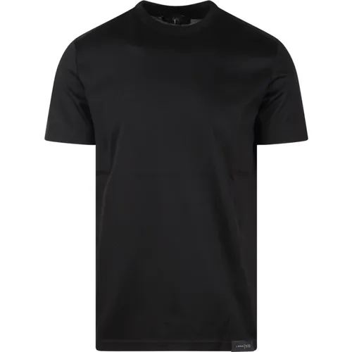 Slim Fit Baumwoll T-Shirt , Herren, Größe: L - Low Brand - Modalova