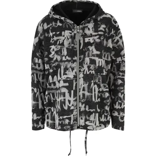 Graffiti Print Jacke mit Lurex - Doris Streich - Modalova