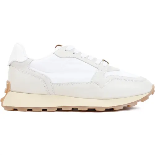 White Leather Sneakers Almond Toe , female, Sizes: 4 UK - TOD'S - Modalova