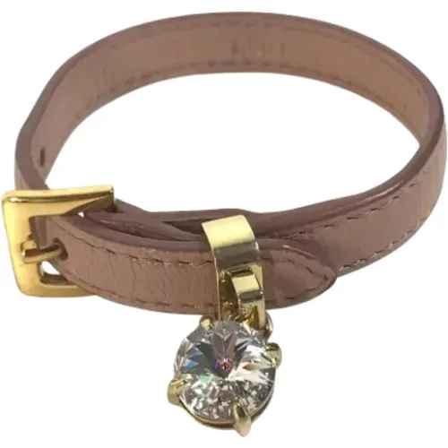 Pre-owned Jewellery, female, , Size: ONE SIZE Pre-owned Leather bracelets - Miu Miu Pre-owned - Modalova