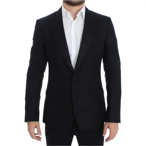 Blazers, male, , Size: S Silk Sicilia Blazer - Dolce & Gabbana - Modalova