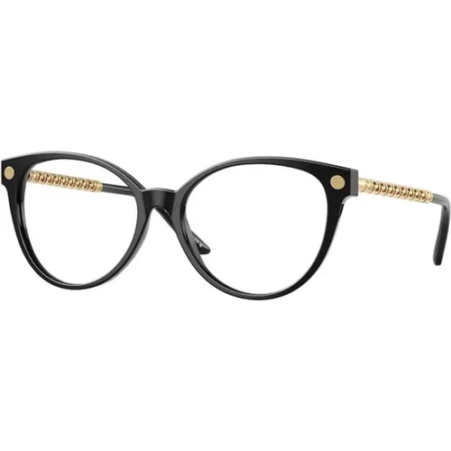 Schwarze Brillenfassung , unisex, Größe: 54 MM - Versace - Modalova