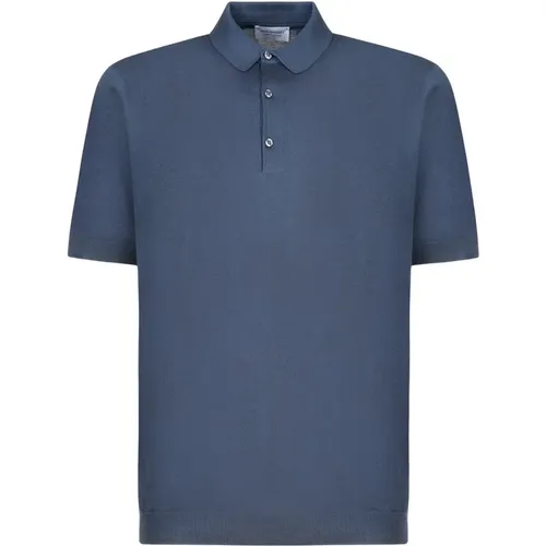 Baumwoll Polo Shirt Adrian Granite , Herren, Größe: 2XL - John Smedley - Modalova